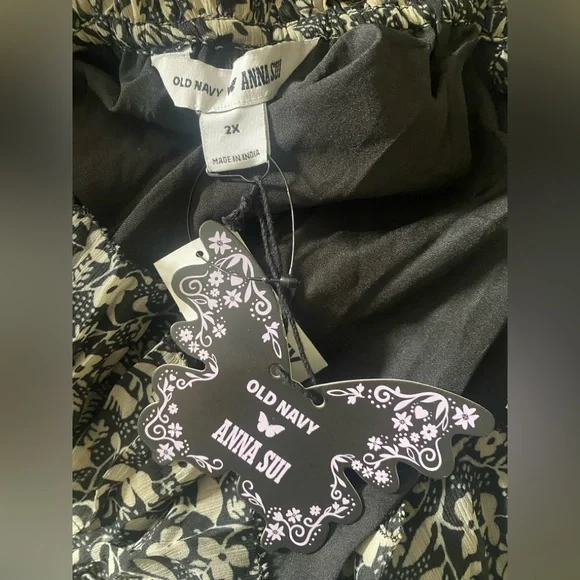 Old navy X Anna Sui maxi dress ruffle collar - Picture 7 of 8